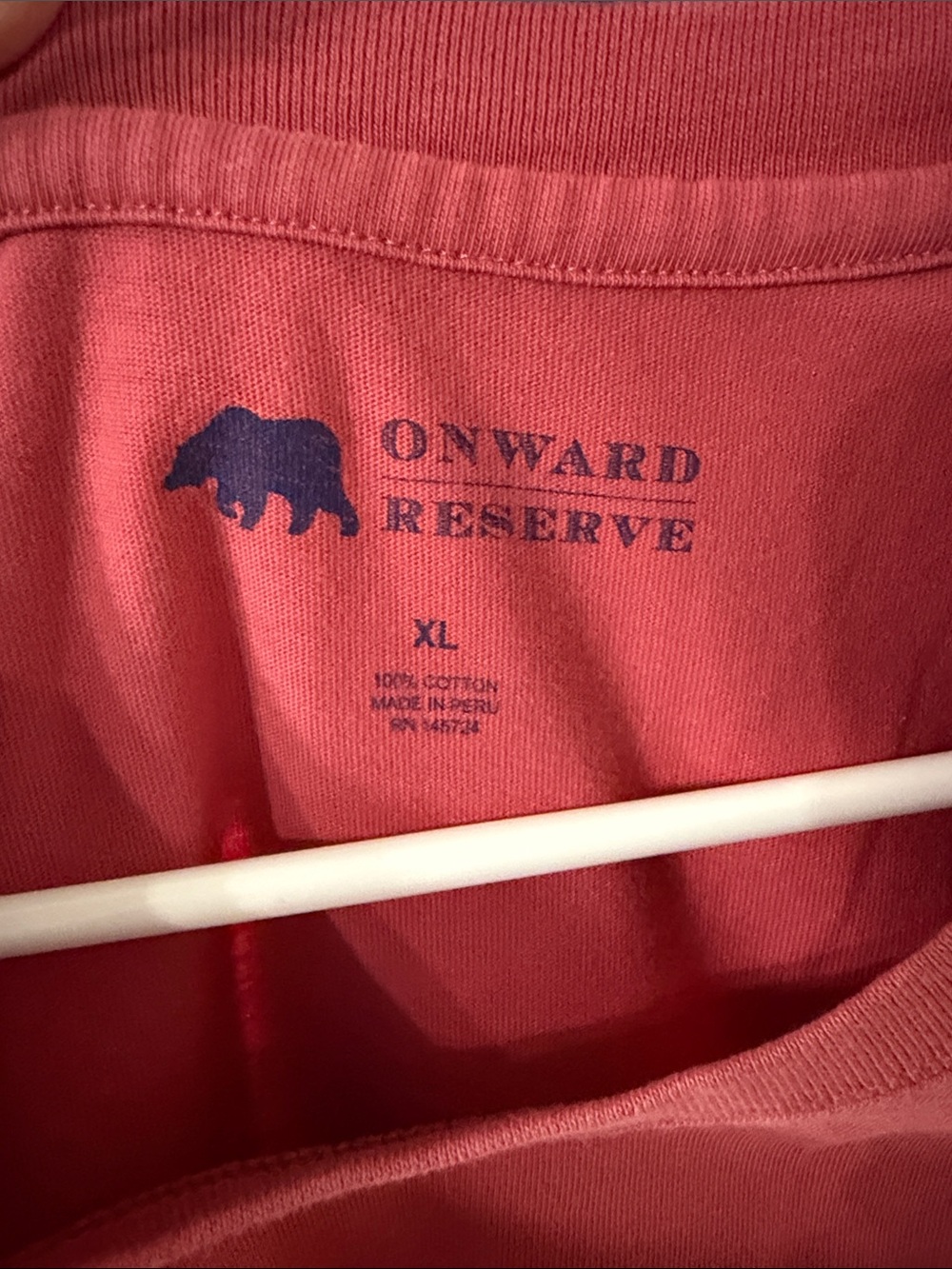 Onward Reserve Men’s Pocket Tee in Rose Pink - Picture 2 of 4